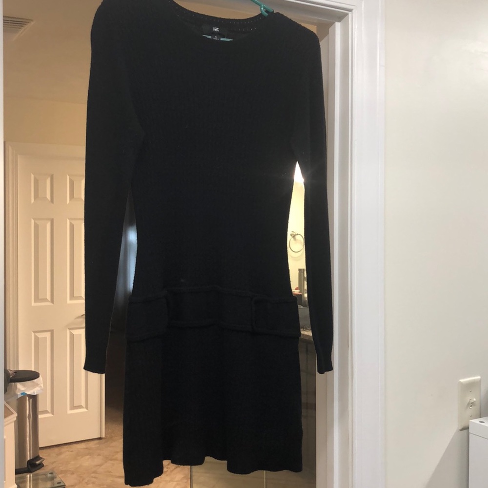 Black sweater dress